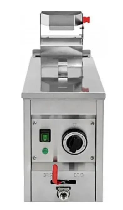 Электрическая машина для нарезки пищи, выполненная из нержавеющей стали, с регулятором температуры и кнопкой включения