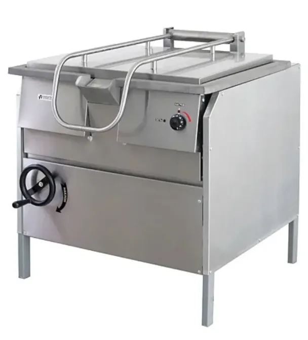 Электрическая варочная машина из нержавеющей стали с крышкой и ручкой, предназначенная для приготовления пищи в больших объемах
