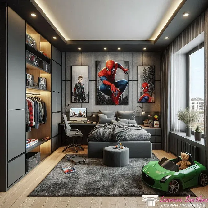 Заманауи асхана кең терезе мен жайлы демалыс аймағымен