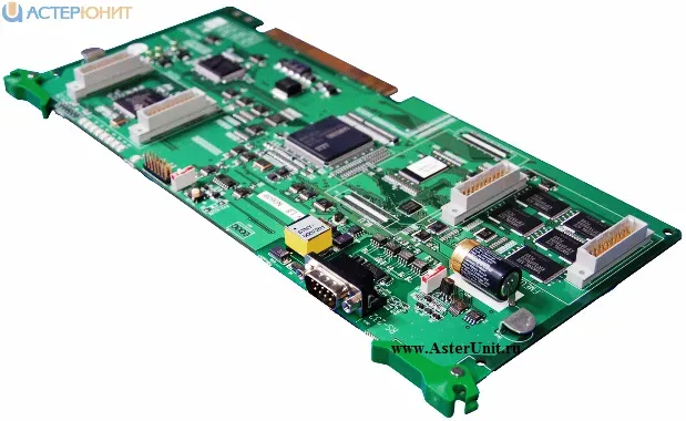 Электронды компоненттері мен қосылымдары бар баспа платасы