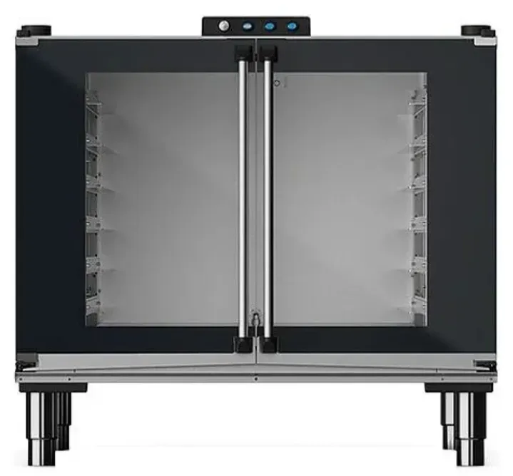 Двойная профессиональная печь для выпечки с прозрачной дверцей и LED-подсветкой