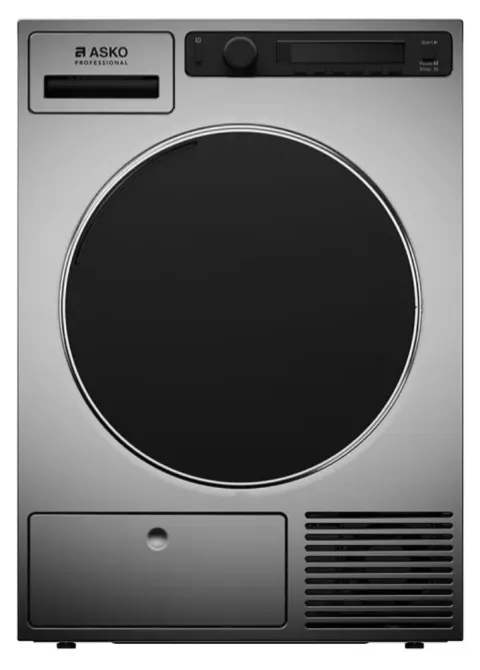 Сушильная машина ASKO профессиональная, серийный номер, черный барабан, современный дизайн