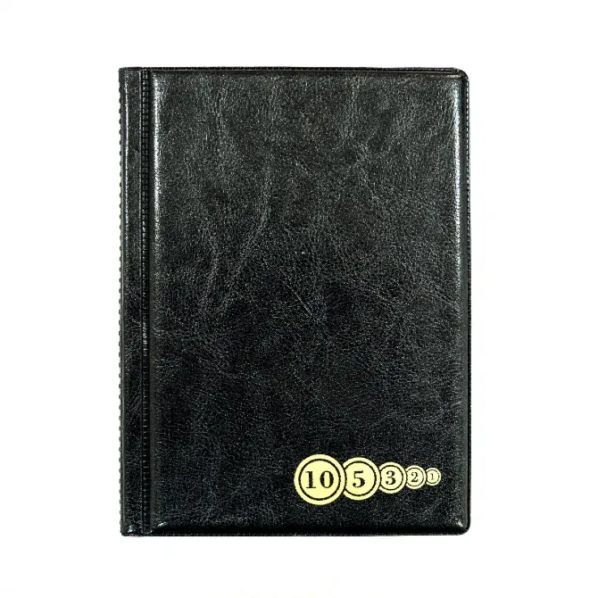 қара теріден жасалған 10532 нөмірлі блокнот