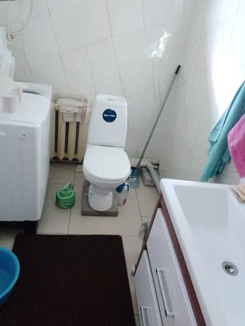 ванная комната с туалетом и раковиной