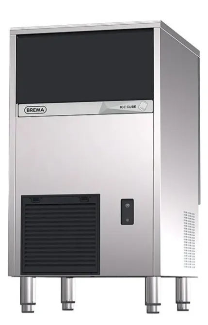 Машина для производства льда Brema, серебристый металл, с несколькими кранами для подачи льда