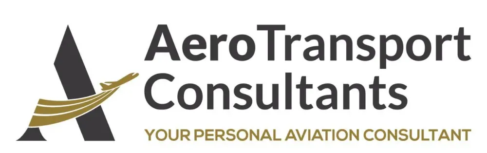 AeroTransport Consultants компаниясының логотипі, жеке авиациялық консультирование қызметтерін ұсынатын.