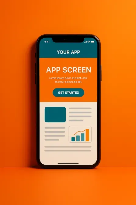 Экран мобильного приложения с графиками и текстом