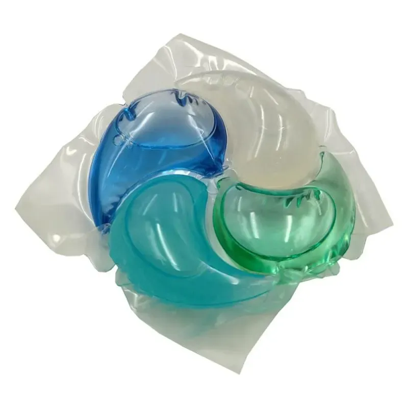 Үш түсті сұйықтықпен көлемді жуу капсуласы