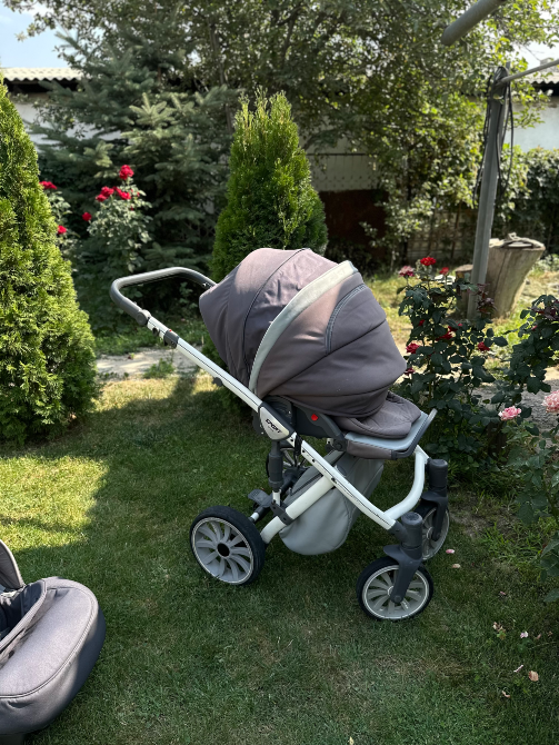 Коляска в общем виде на газоне