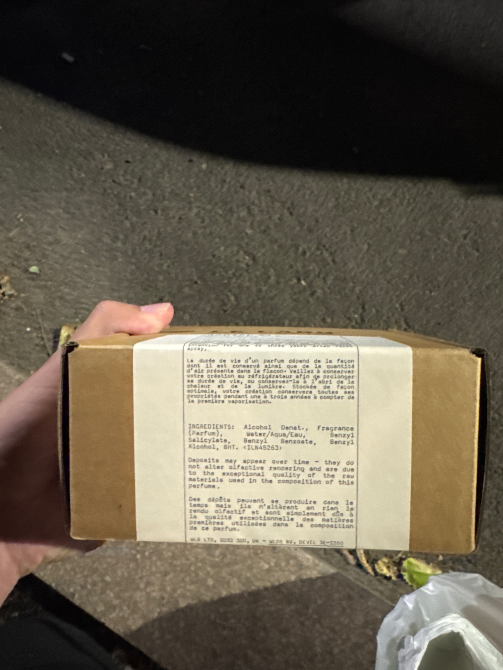 Парфюмның құрамы туралы ақпарат