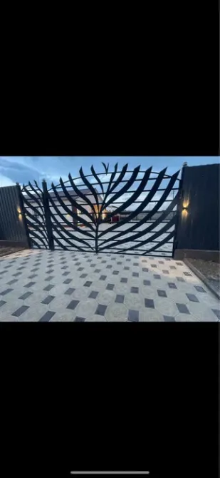 Кованые ворота с оригинальным дизайном