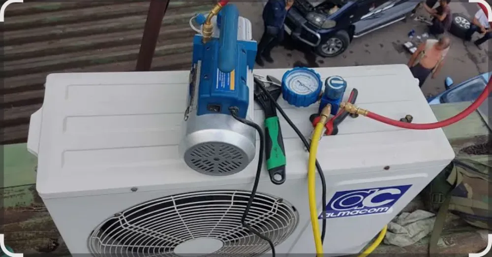 Установка и обслуживание кондиционера с насосом и манометрами