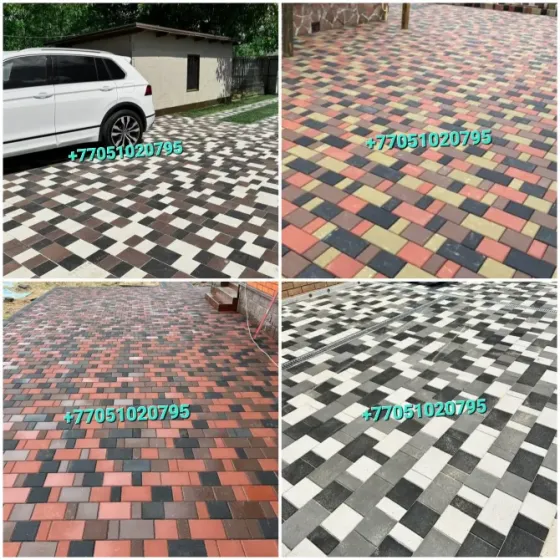 Плитка брусчатка с серым цветом и текстурой