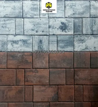 Плитка брусчатка с серым цветом и текстурой