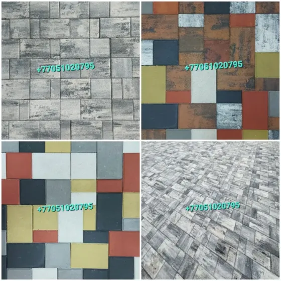 Качественная прессованная брусчатка разных цветов