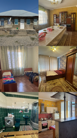 Современное жилое пространство с кухней и гостиной