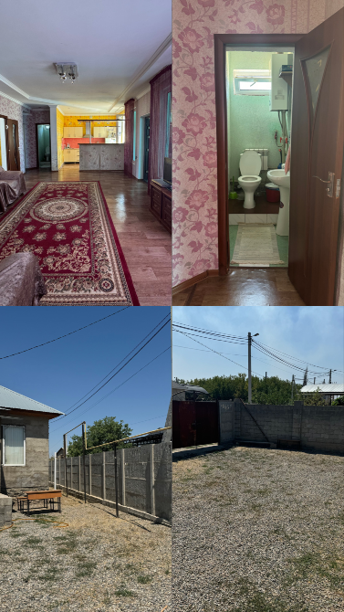 Современное жилое пространство с кухней и гостиной