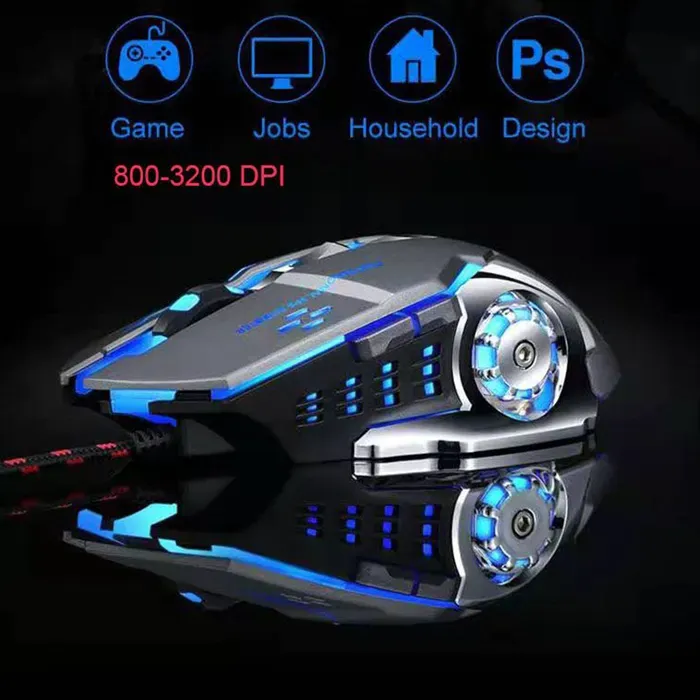 Игровая мышь с настройками DPI от 800 до 3200, подходящая для различных задач