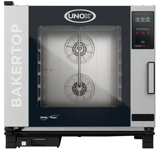 Профессиональная печь для выпечки UNOX BAKERTOP с двумя вентиляторами и современным дизайном