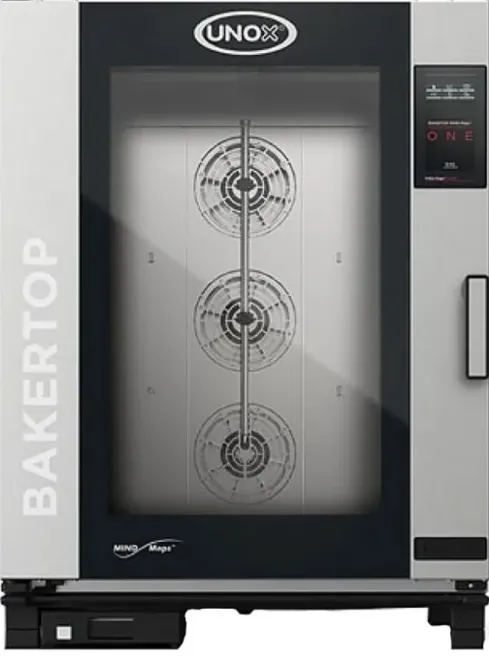 Профессиональная конвекционная печь Unox, модель BakerTop, с прозрачной дверцей и несколькими вентиляторами для равномерного прогрева