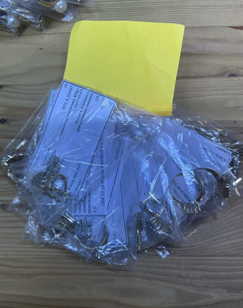 Пакеты с украшениями и ярлыками