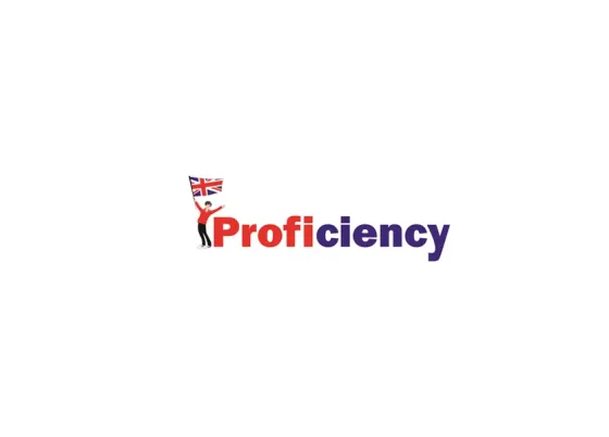 Логотип компании Proficiency с символикой Великобритании