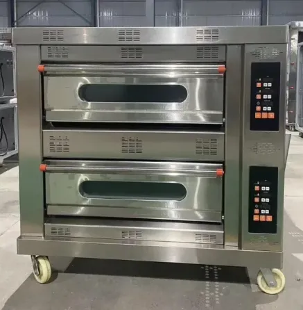 Профессиональная печь для пиццы с тремя уровнями, изготовленная из нержавеющей стали, с электронным управлением