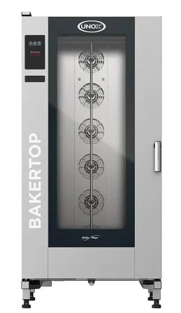 Профессиональная печь для выпечки BAKERTOP от компании UNO, с прозрачными дверцами и современным дизайном