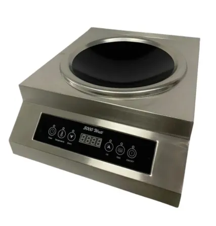 Электрическая плита с сенсорным управлением и цифровым дисплеем, выполненная из нержавеющей стали