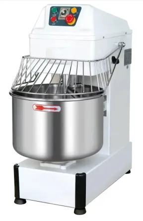 Металличесі табақшасы мен қорғаныс торымен жабдықталған механикалық миксер.