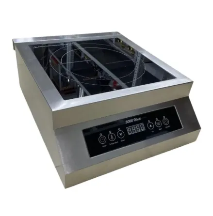 Индукционная панель с сенсорным управлением, модель 5000 Watt, современный дизайн из нержавеющей стали, подходит для профессиональной кухни