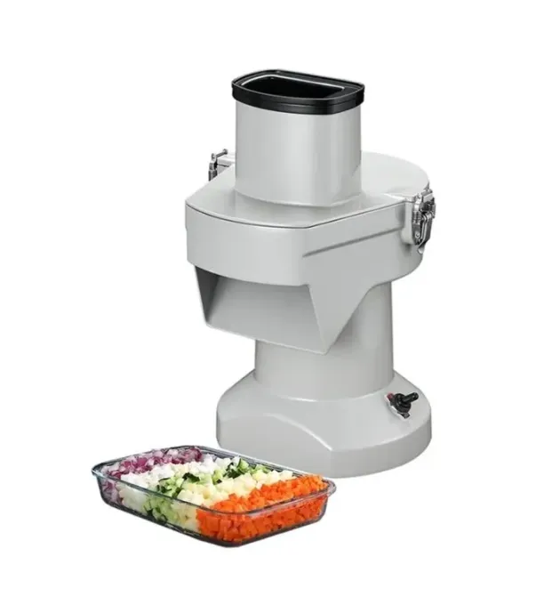 Кухонная машина для нарезки овощей с контейнером для нарезанных продуктов