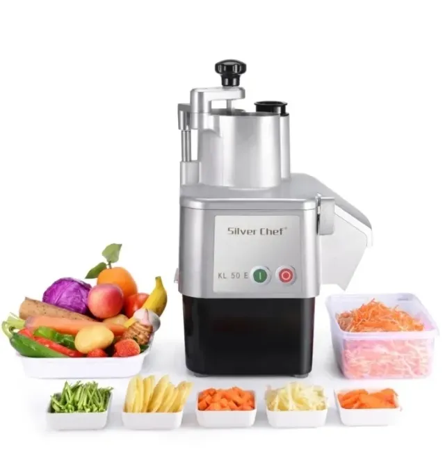 Многофункциональная овощерезка Silver Chef KL 50-E с набором нарезанных овощей и фруктов