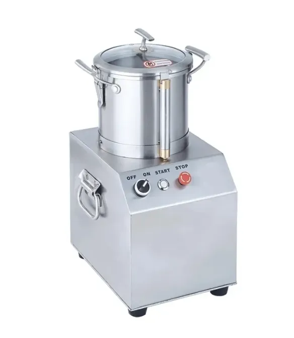 Электрическая мясорубка с нержавеющей стали, оснащенная кнопками пуск и остановки