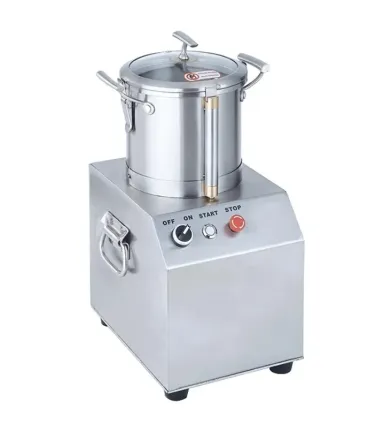 Блендер с металлическим корпусом и кнопками управления, предназначенный для приготовления пищи