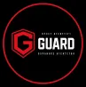 Guard қауіпсіздік агенттігінің логотипі, қызыл G әрпі мен 