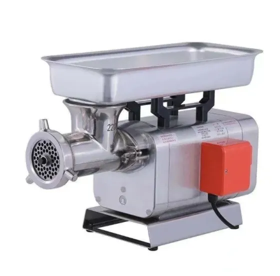 Бұйым: Нерж. болаттан жасалған электрлік етартқыш, фарш жасауға арналған насадкамен және басқару батырмасымен.