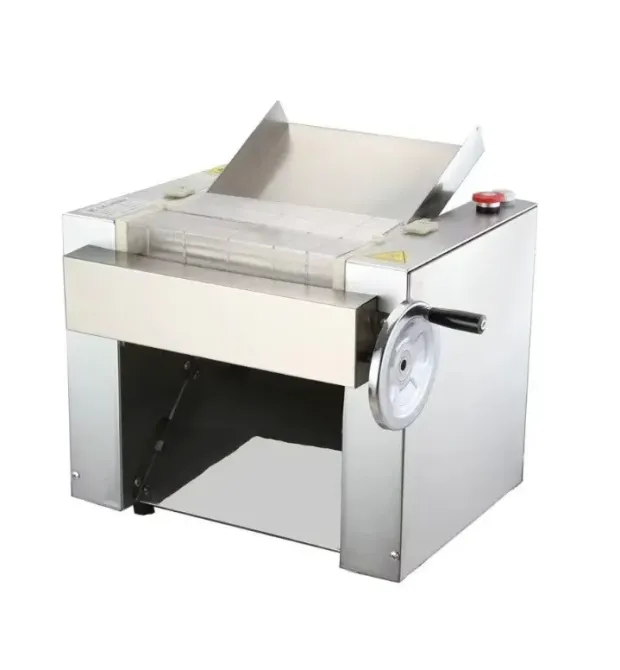 Машина для нарезки теста из нержавеющей стали с ручным управлением и прозрачной крышкой для контроля процесса нарезки