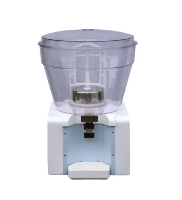 Машина для приготовления попкорна с прозрачным контейнером сверху и подставкой внизу