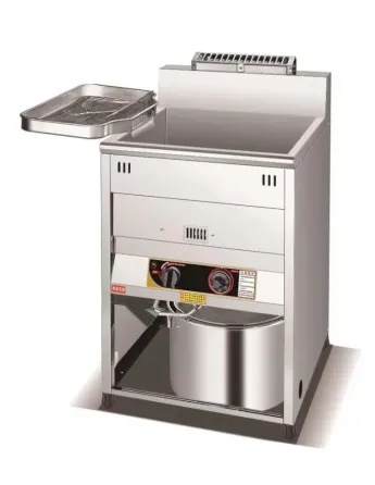 Фритюрница с одним ведром и верхней решеткой из нержавеющей стали