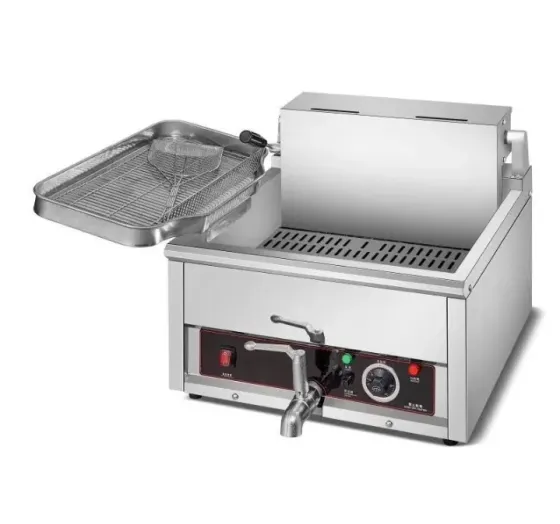Фритюрница с корзиной и регулируемой температурой, выполненная из нержавеющей стали