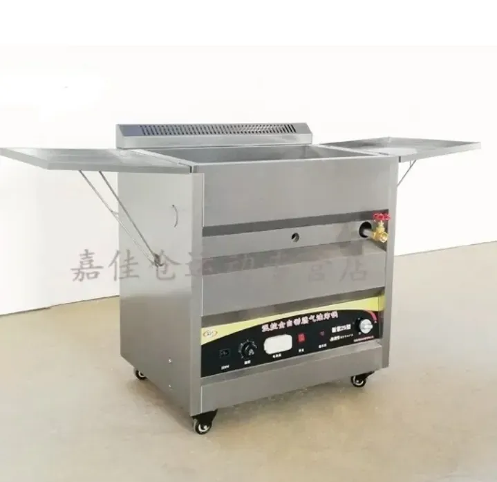 Екі ашық қақпағы бар электрлік ас үй плитасы, панельдегі басқару жүйесімен.