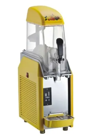 Машина для приготовления гранита с прозрачной крышкой и желтым корпусом