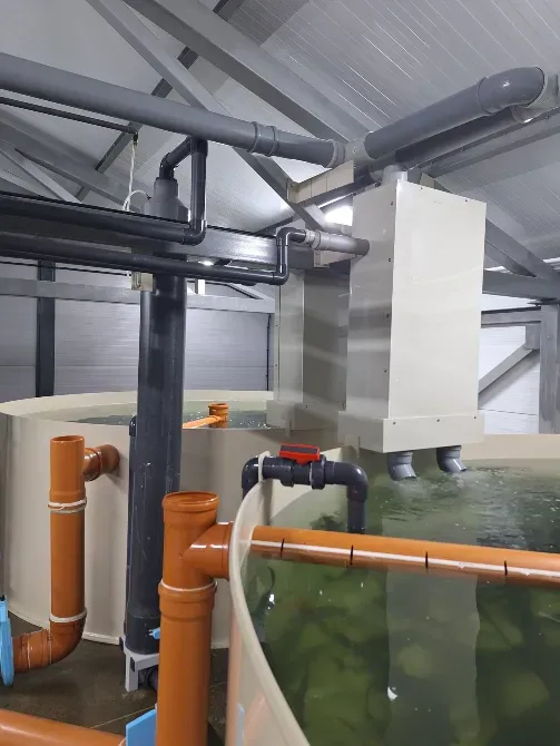 Детали системы фильтрации воды с компонентами, подключенными к резервуарам