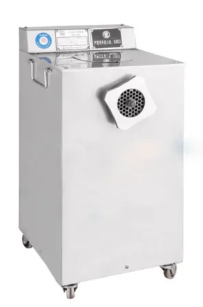 Машина для приготовления мороженого, выполненная из нержавеющей стали, с вентилятором и колесиками для удобного передвижения