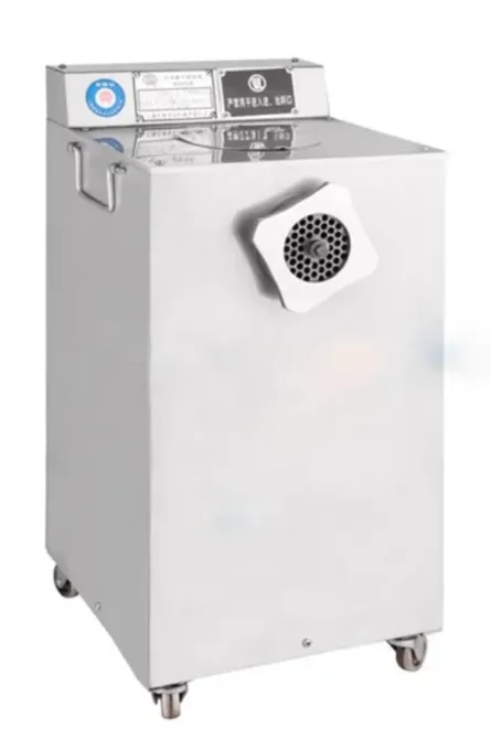 Тотыққан болаттан жасалған балмұздақ жасаушы машина, желдеткіші және ыңғайлы қозғалуға арналған дөңгелектерімен.