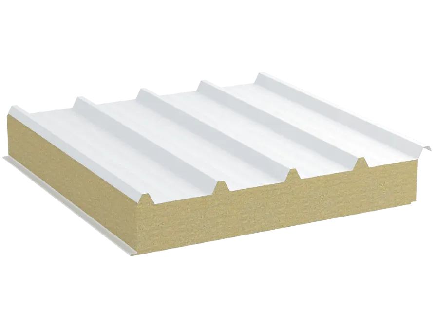 Сэндвич-панель с рифленой поверхностью и теплоизоляцией