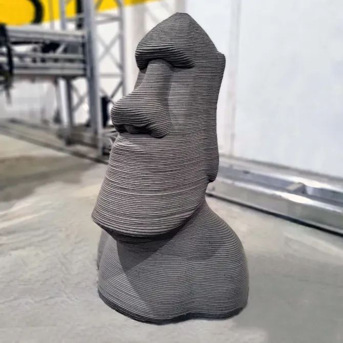 Штучная структура Моаи из 3D-печати