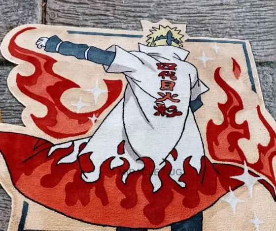 Коврик в форме белого медведя на черном фоне