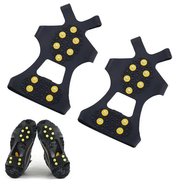 Накладки для обуви с шипами, предназначенные для увеличения сцепления на скользких поверхностях